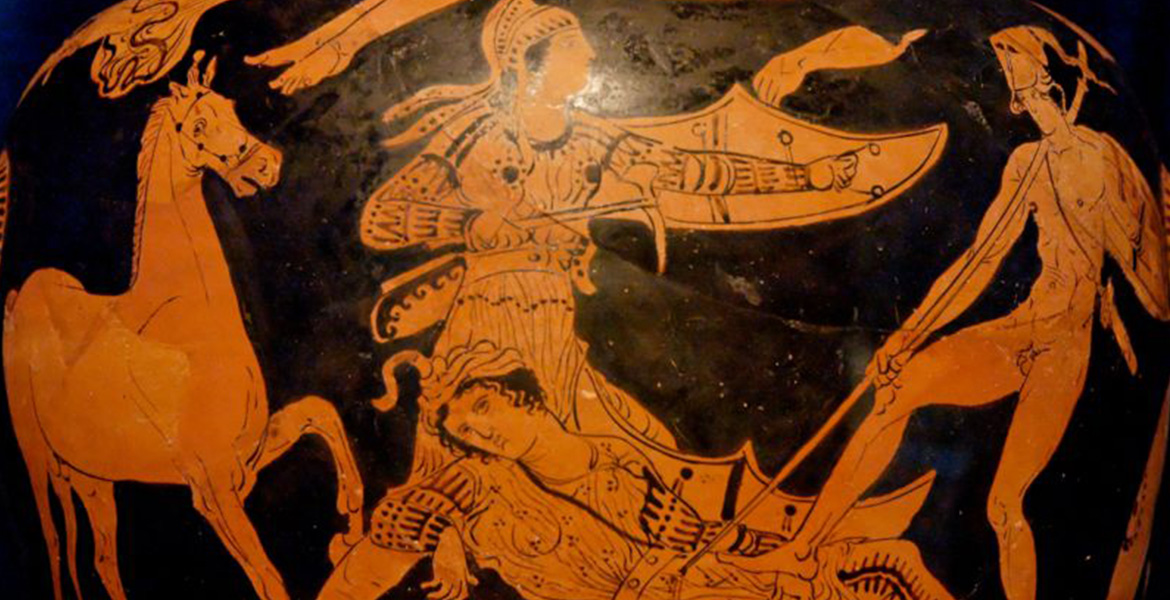 La muerte de Patroclo, por Salvador Rivas